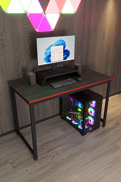 Flinder Siyah Renk Oyuncu Masası 60x120 Cm - Bilgisayar Masası - Gamer Masası...