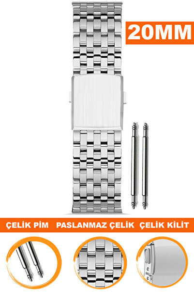 COBRA 12mm-14mm-16mm-18mm-20mm-22mm-24mm Çelik Metal Saat Kordonu Kayışı M16PD1-S