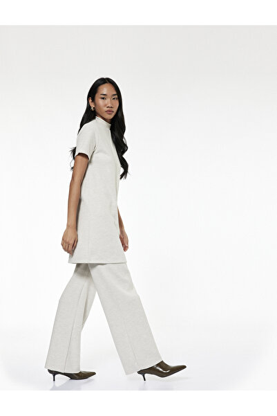 Koton Normal Bel Nervürlü Bol Paça Pantolon