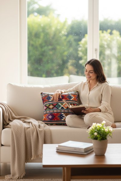 Chintar Tapestry Woven Cotton Decorative Throw Pillow/Pillow Case