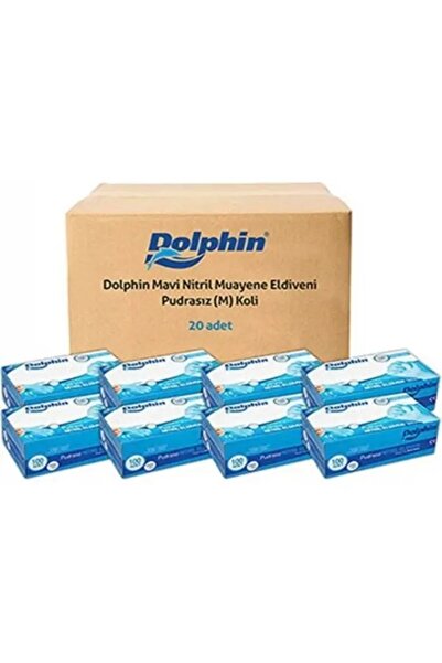 egeayazambalaj Nitril Mavi eldiven 20 Adet M Beden Cerrahi Eldiven Muayene Eldiveni - 100'lü Paket.