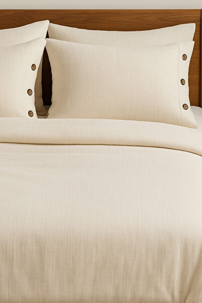 MUEV 100% Bamboo White 240X260 Double Kilim Pi̇ke Bedspread 2 Pillowcases