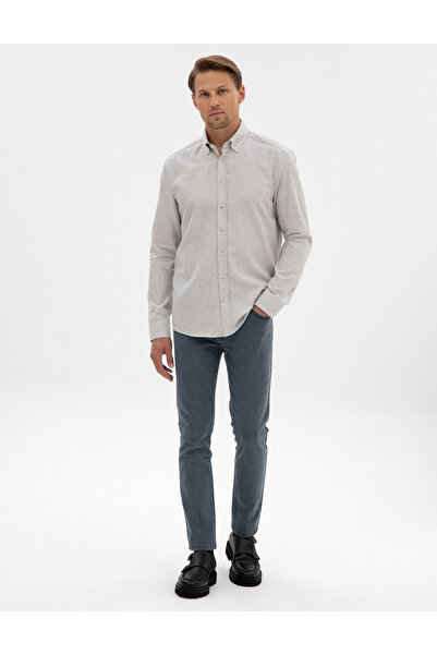 Pierre Cardin Light Gray Regular Fit Long Sleeve Shirt 50311380-Vr001