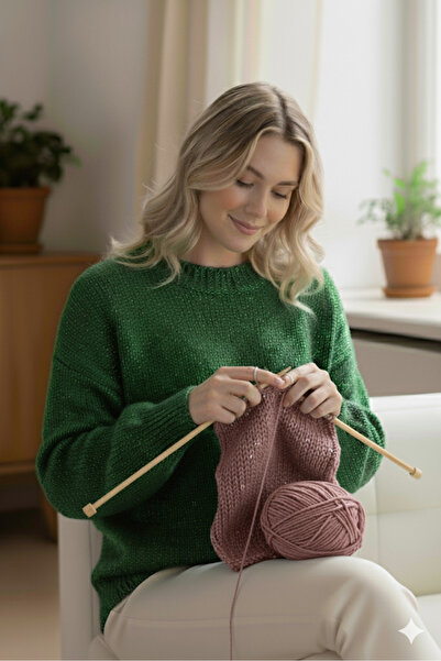 FEZA GROUP Dior Fantezi Pullu El Örgü İpliği, 100 gr, 310 m