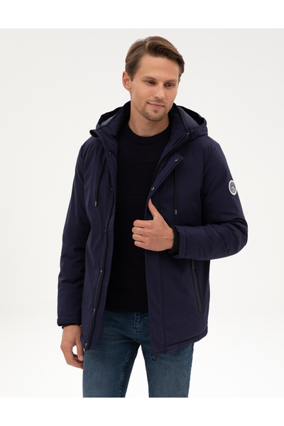 Pierre Cardin Lacivert Kapüşonlu Mont 50313983-VR033