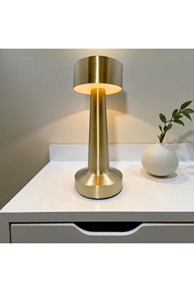 ALPJOY Dekoratif Şarjlı Dokunmatik Led Işıklı Masa Lambası Gece Lambası Abajur