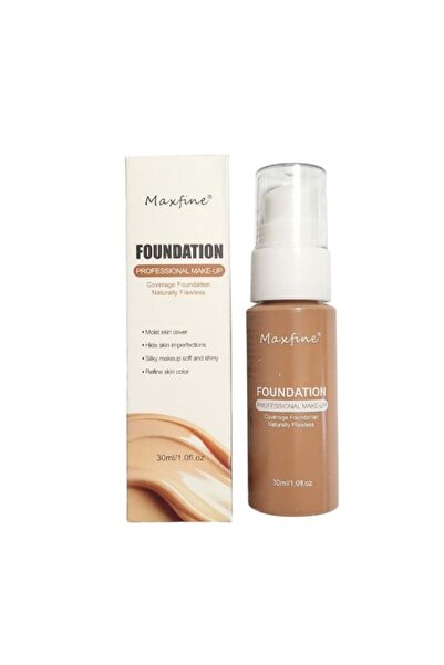 MAXFINE Foundation, 12#, Warm/Dark Brown, 30 ml