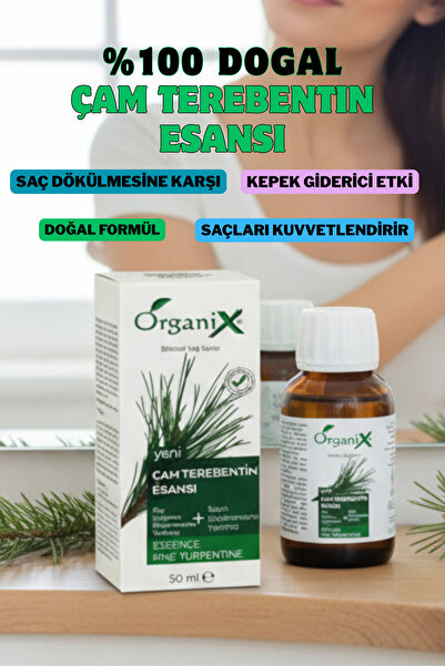 Organix 100% Natural Pine Turpentine Essence - Effective Against Hair Loss and Dandruff 50 ml