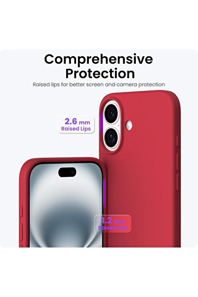 CaseHub Apple iPhone 17 Kılıf İçi Kadife Ekran ve Kamera Yükseltili Lansman Silikon Koruyucu Kapak