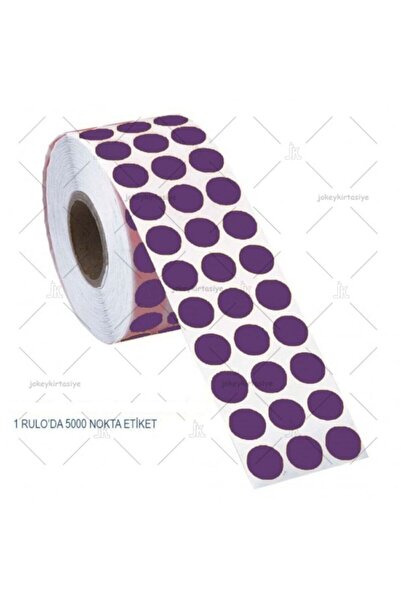 Tanex ملصق نقطي للتحديد 10 مم (5000 قطعة ملصق نقطي أرجواني)