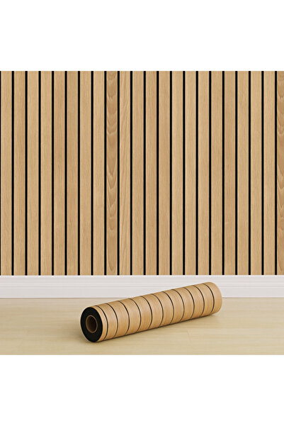 Brano kendinden yapışkanlı duvar lambiri Ahşap desen 40x280 Cm