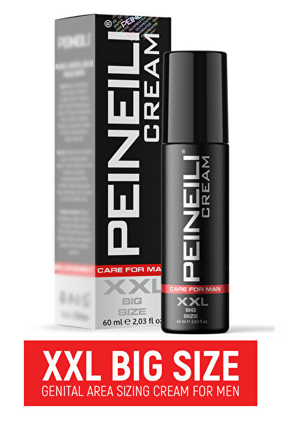 PEINEILI XXL Big Size Erkeklere Özel Genital Bölge Hacimlendirici, Boyutlandırıcı Büyütme Kremi 60 ml
