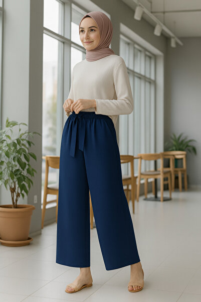 ECEYLÜL MODA SCUBA KREP BOLPAÇA KUŞAKLI PANTOLON(kısa süreliğine lansman fiyatı)