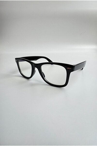 BAPPİR Wayfarer Black Patterned Blue Light Protective Glasses Optically Compatible Protective Against Tv-Tablet Rays