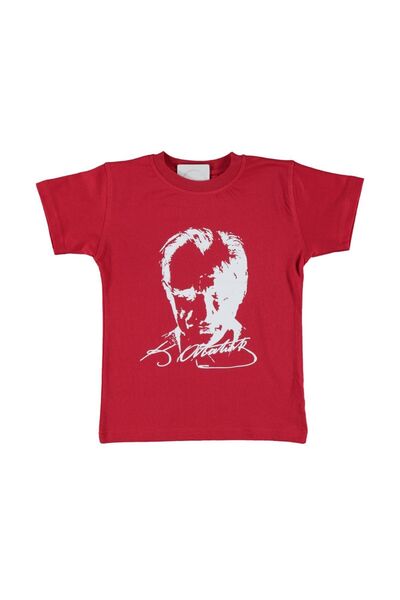 AybarsStore Ataturk Printed Children's Short Sleeve T-Shirt April 23, 19 May 29, October 10, Nov