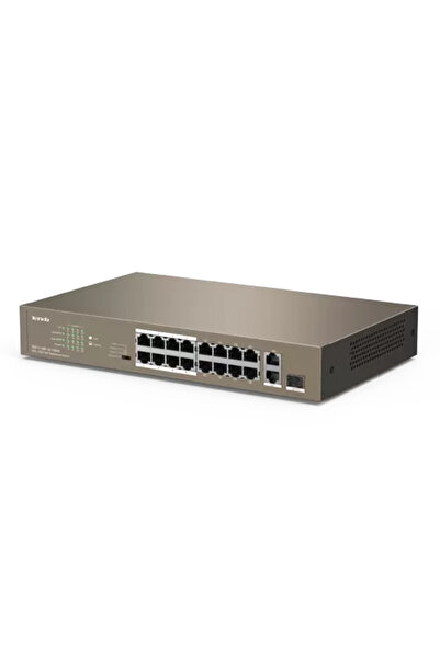 Tenda Switch cu 24 de porturi PoE 10/100 Mbps, 2 porturi RJ45 Gigabit, 1 port SFP Gigabit - TND-TEF1126P-24-250W-V30