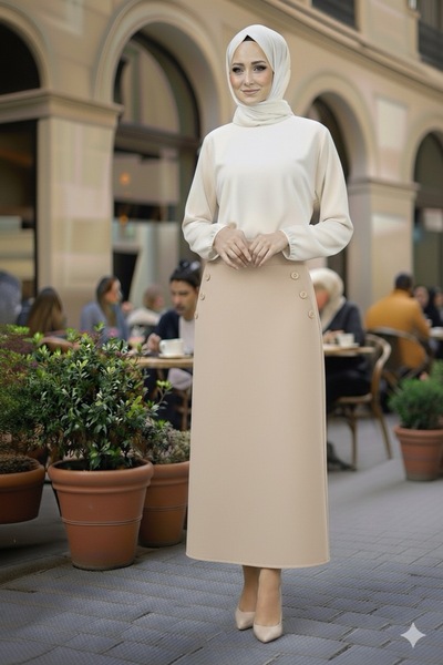 ECEYLÜL MODA CEPLİ (DÜGME DETAYLI 93-94cm) KALEM ETEK(kısa süreliğine lansman fiyatı)