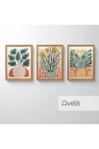 Ahsen resim çerçeve Set de 3 tablouri înrămate - Picturi abstracte pentru dec...