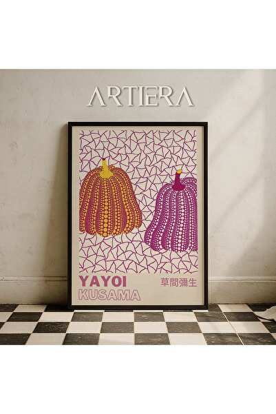 HİGUERA Yayoi Kusama Διάσημος Ζωγράφος Μωβ Σύγχρονη Vintage Ιαπωνική Τέχνη Ζω...