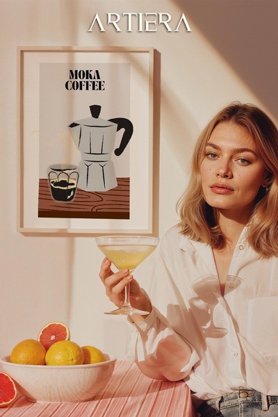 HİGUERA Καφέ - Μοντέρνο μεσογειακό ιταλικό στυλ Ξύλινο τραπέζι κουζίνας, Διακ...