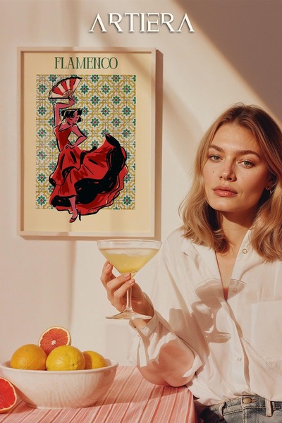 HİGUERA Μοντέρνα μεσογειακή ισπανική κουλτούρα ζωγραφική κουζίνας με ξύλινο π...