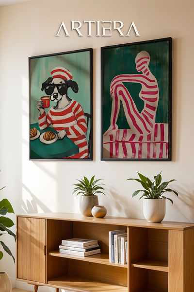 HİGUERA Χαριτωμένη κομψότητα σε σμαραγδένιο πράσινο φόντο Ελαιογραφία Αίσθηση...