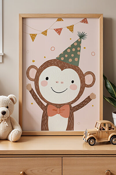 HİGUERA Πίνακας παιδικού και βρεφικού δωματίου με φυσικό ξύλινο πλαίσιο για τ...