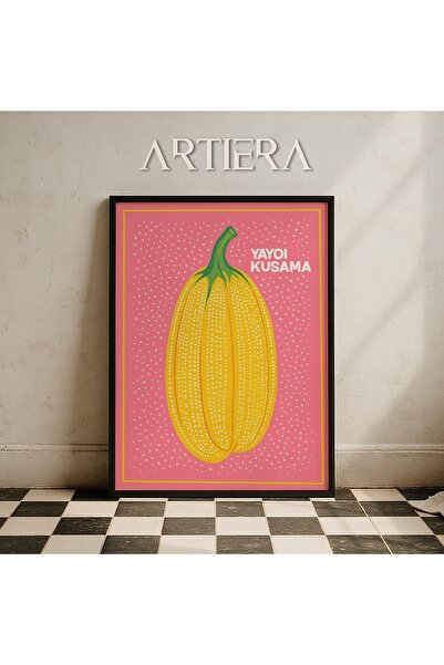 HİGUERA Yayoi Kusama Διάσημος Ζωγράφος Ροζ Μαξιμαλιστής Vintage Ιαπωνική Τέχν...