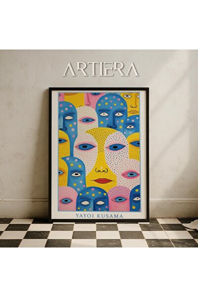 HİGUERA Yayoi Kusama Διάσημος Ζωγράφος Πολύχρωμος Μαξιμαλιστής Vintage Ζωγραφ...