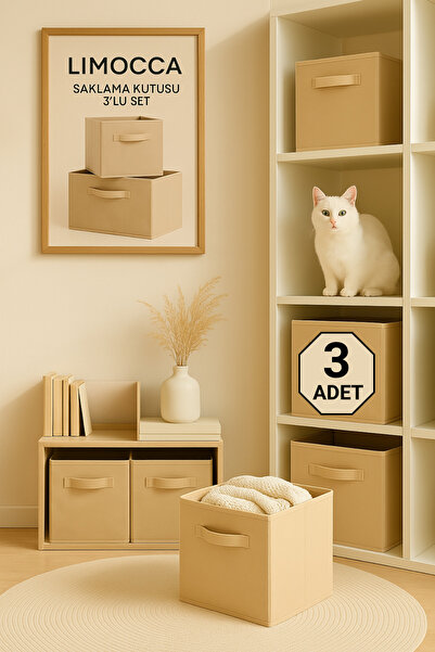 Folding Storage Box SET of 3 Organizer, Closet Laundry, Kids Room Toy Organizer