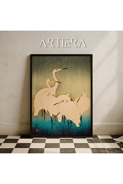 HİGUERA Κοράκια πουλιά Vintage Ζώα Ιαπωνίας Τέχνης Φυσικό ξύλινο πλαίσιο ζωγρ...