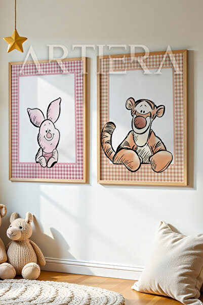 HİGUERA Ζωγραφική τοίχου με ξύλινο πλαίσιο για βρεφικό και παιδικό δωμάτιο με...