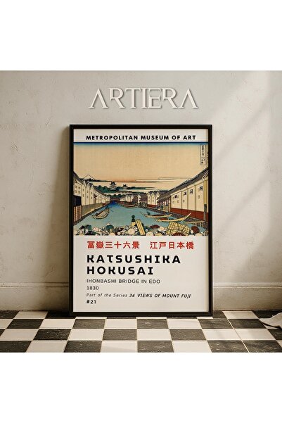 HİGUERA Katsushika Hokusai Διάσημος ζωγράφος Vintage Japandi Art Ζωγραφική το...