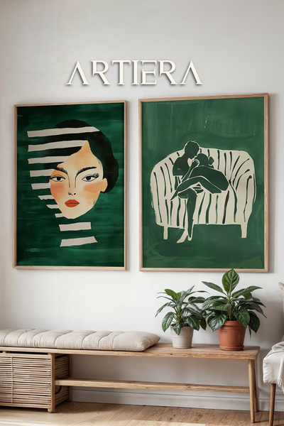 HİGUERA Αφηρημένο γυναικείο πορτρέτο και αίσθηση αγάπης στο κάθισμα Ελαιογραφ...