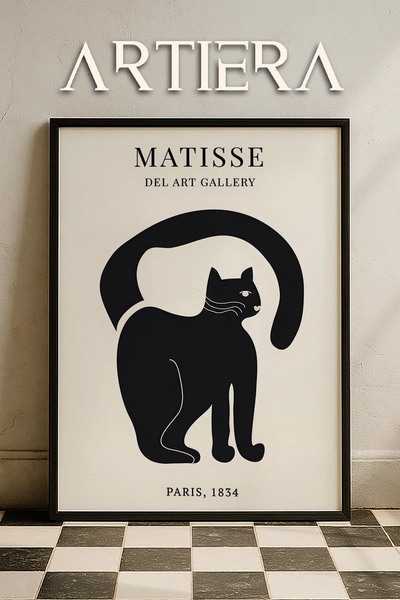 HİGUERA Σειρά Matisse Paper Cuttings Μινιμαλιστική Μαύρη Ανδρική Γάτα Ζωγραφι...