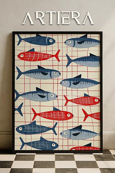 HİGUERA Ψάρια - Μεσογειακό ιταλικό στυλ Ξύλινο Πίνακας Κουζίνας, Διακόσμηση Κ...