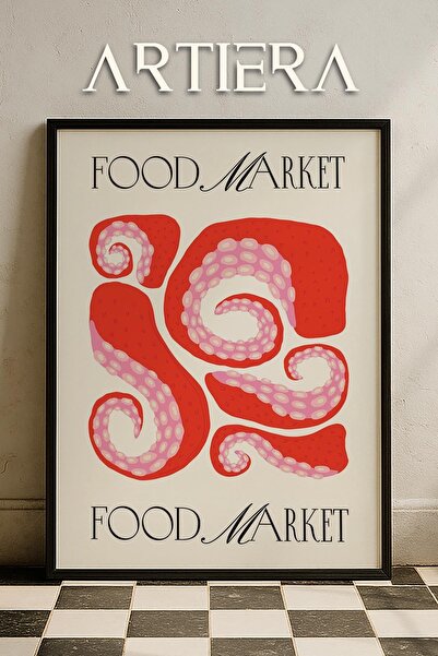 HİGUERA Τυπογραφία Μοντέρνα Μεσογειακή Ιταλική Ζωγραφική Κουζίνας με Ξύλινο Π...