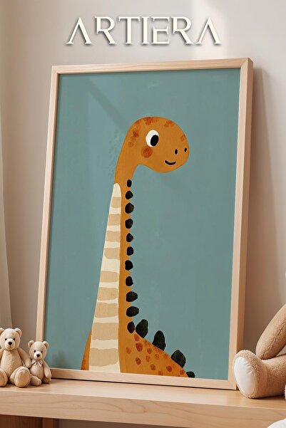 HİGUERA Χαριτωμένο μωρό με θέμα τον δεινόσαυρο με μπλε φόντο Διακόσμηση παιδι...