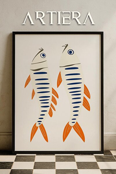 HİGUERA Ψάρια - Μεσογειακό ιταλικό στυλ Ξύλινο Πίνακας Κουζίνας, Διακόσμηση Κ...