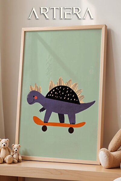 HİGUERA Διακόσμηση παιδικού δωματίου με θέμα το σκούτερ με πράσινο φόντο Ζωγρ...