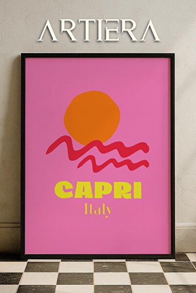 HİGUERA Τυπογραφία Μοντέρνα Μεσογειακή Ιταλική Ζωγραφική Κουζίνας με Ξύλινο Π...