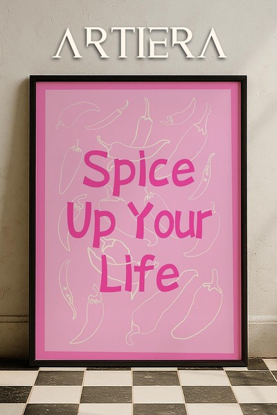 HİGUERA Τυπογραφία Μοντέρνα Μεσογειακή Ιταλική Ζωγραφική Κουζίνας με Ξύλινο Π...