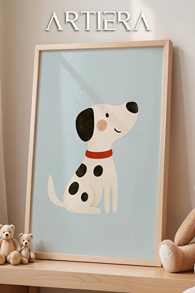 HİGUERA Χαριτωμένος διακοσμητικός τοίχος με ξύλινο πλαίσιο για αγόρια με μπλε...