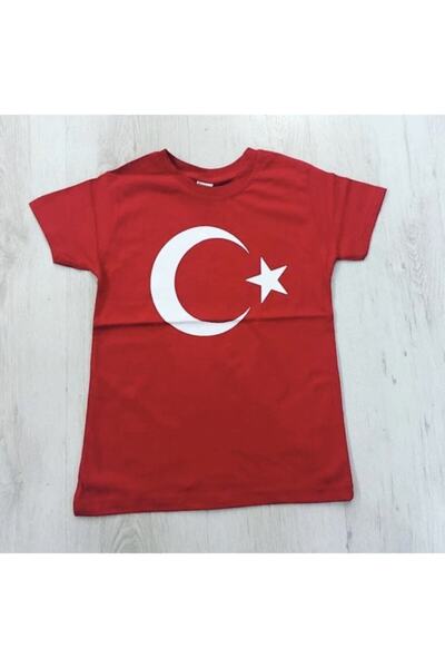 Gökkuşağı Унисекс детска тениска с червен флаг