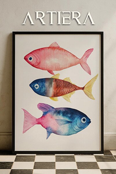 HİGUERA Ψάρια - Μεσογειακό ιταλικό στυλ Ξύλινο Πίνακας Κουζίνας, Διακόσμηση Κ...