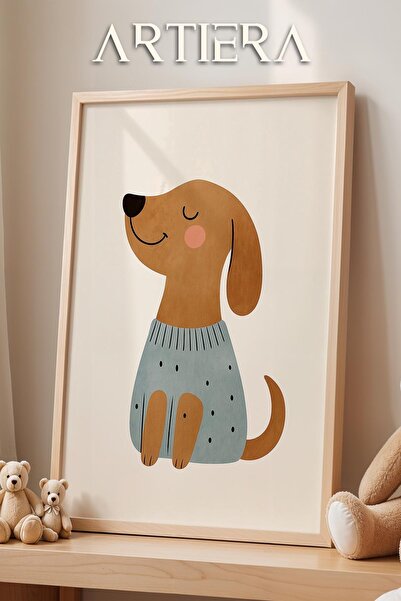 HİGUERA Διακόσμηση παιδικού δωματίου με θέμα το χαριτωμένο σκυλί με ζωάκια ζω...