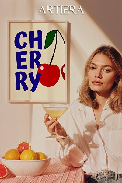 HİGUERA Τυπογραφία Μοντέρνα Μεσογειακή Ιταλική Ζωγραφική Κουζίνας με Ξύλινο Π...