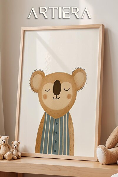 HİGUERA Χαριτωμένη μινιμαλιστική διακόσμηση αγοριού Koala Πίνακας τοίχου με ξ...