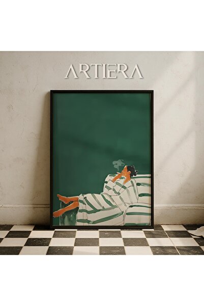 HİGUERA Μινιμαλιστικό αφηρημένο γυναικείο πορτρέτο σε σαλόνι Πίνακας τοίχου μ...