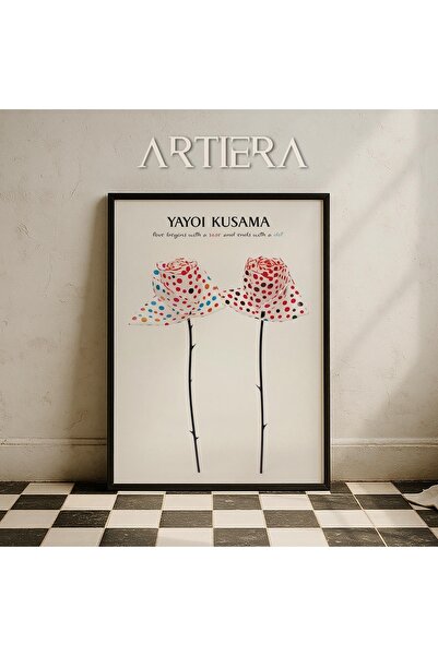 HİGUERA Yayoi Kusama Διάσημος Ζωγράφος Flowers Dot Art Vintage Japandi Art Ζω...